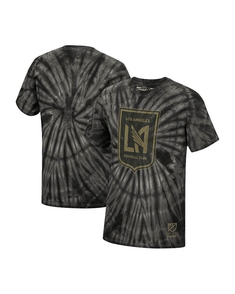 Men's Black Lafc Vintage-Look Tie Dye T-shirt $23.65 T-Shirts