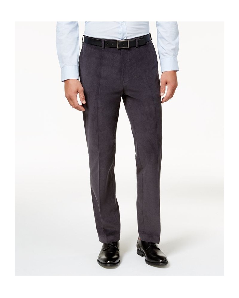 Men's Classic-Fit Stretch Corduroy Performance Pants Gray $24.95 Pants