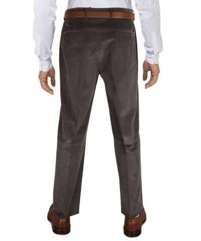 Men's Classic-Fit Stretch Corduroy Performance Pants Gray $24.95 Pants