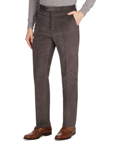 Men's Classic-Fit Stretch Corduroy Performance Pants Gray $24.95 Pants