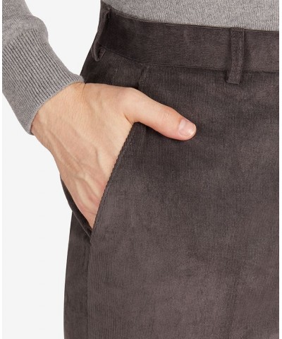 Men's Classic-Fit Stretch Corduroy Performance Pants Gray $24.95 Pants