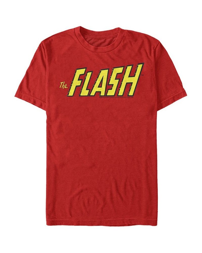 DC Men's The Flash Text Logo Short Sleeve T-Shirt $17.50 T-Shirts