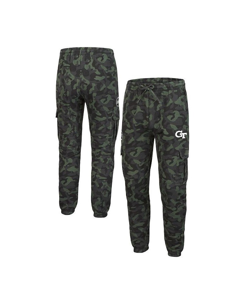 Men's Camo GA Tech Yellow Jackets Logo OHT Military-inspired Appreciation Code Fleece Pants $34.19 Pants