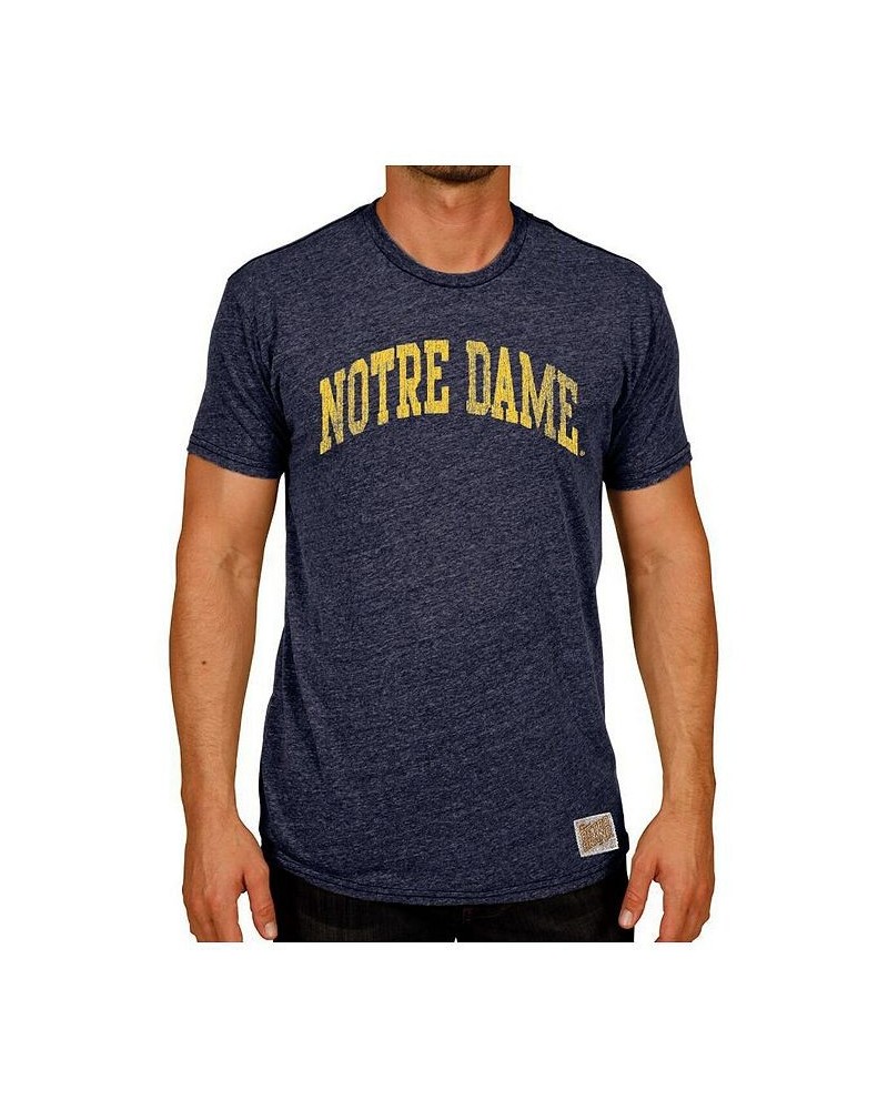 Men's Heather Navy Notre Dame Fighting Irish Vintage-Inspired Arch Tri-Blend T-shirt $20.70 T-Shirts