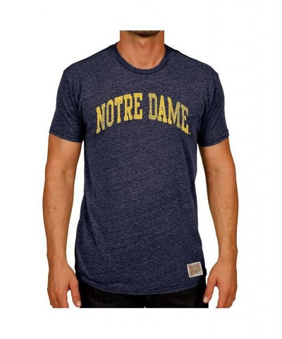 Men's Heather Navy Notre Dame Fighting Irish Vintage-Inspired Arch Tri-Blend T-shirt $20.70 T-Shirts