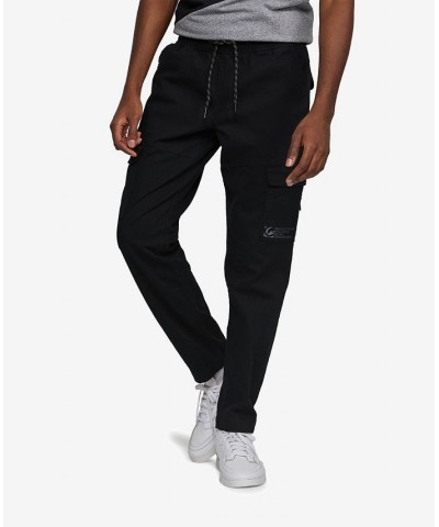 Men's Front Flip Cargo Joggers Black $35.10 Pants