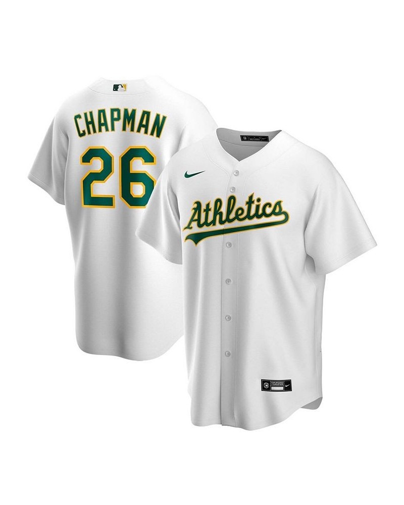 Men's Matt Chapman White Oakland Athletics Home Replica Player Name Jersey $71.05 Jersey