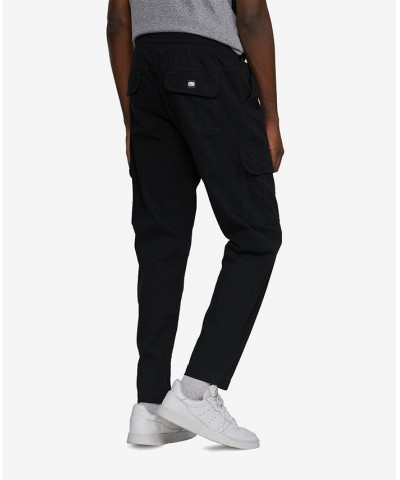 Men's Front Flip Cargo Joggers Black $35.10 Pants