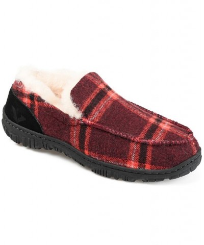 Men's Ember Moccasin Slippers Red $32.80 Shoes