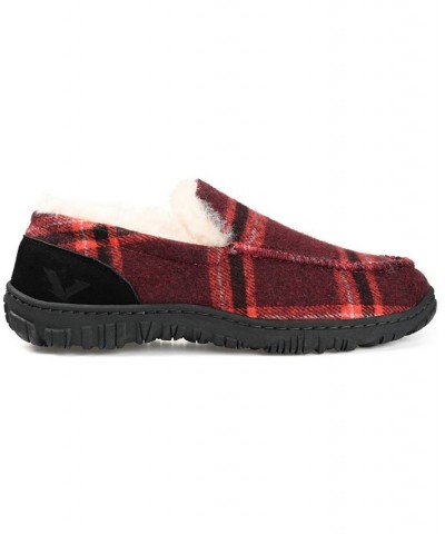 Men's Ember Moccasin Slippers Red $32.80 Shoes