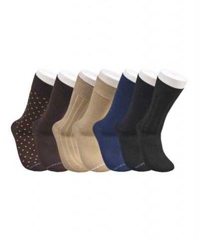 Men's Dress Crew Socks, Pack of 7 Multi $17.59 Socks