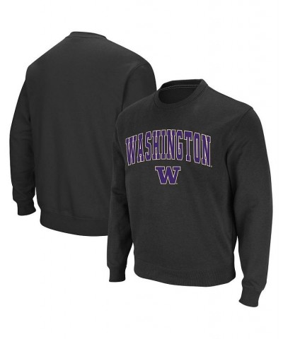 Men's Charcoal Washington Huskies Arch & Logo Crew Neck Sweatshirt $30.00 Sweatshirt