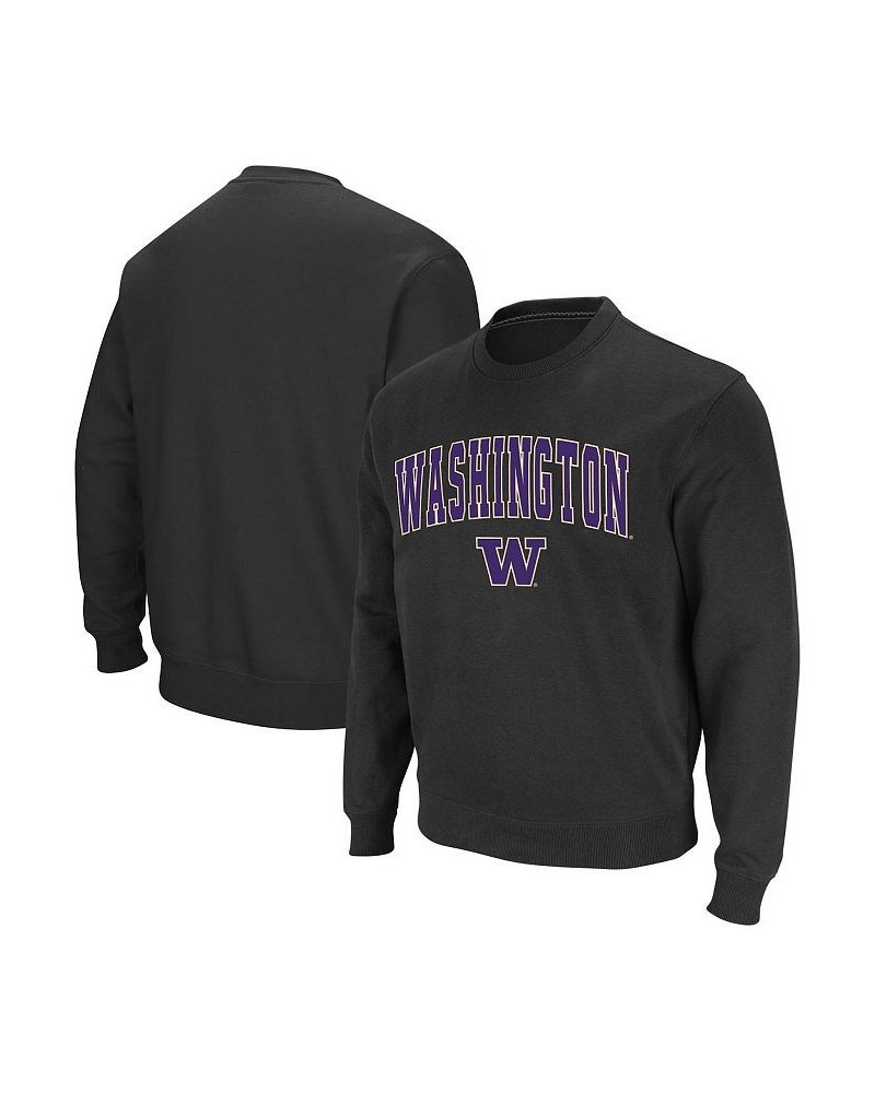 Men's Charcoal Washington Huskies Arch & Logo Crew Neck Sweatshirt $30.00 Sweatshirt