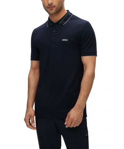 BOSS Men's Slim-Fit Polo Shirt Blue $40.96 Polo Shirts