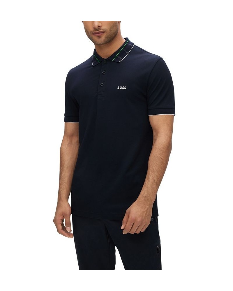 BOSS Men's Slim-Fit Polo Shirt Blue $40.96 Polo Shirts