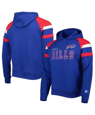 Men's Royal Buffalo Bills Draft Fleece Raglan Pullover Hoodie $33.92 Sweatshirt