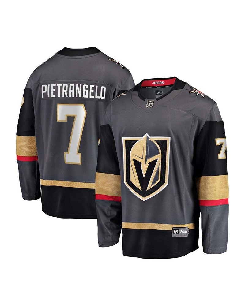 Men's Alex Pietrangelo Gray Vegas Golden Knights Home Premier Breakaway Player Jersey $45.12 Jersey