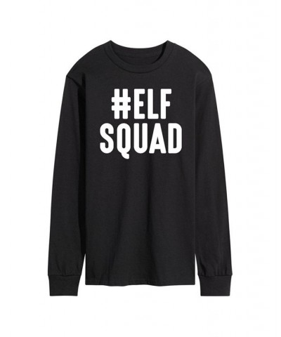 Men's Elf Squad Long Sleeve T-shirt Black $17.20 T-Shirts