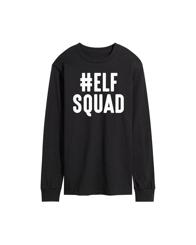 Men's Elf Squad Long Sleeve T-shirt Black $17.20 T-Shirts