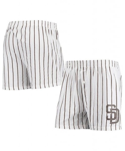 Men's White San Diego Padres Vigor Pinstripe Boxer Shorts $16.80 Shorts