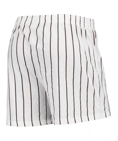 Men's White San Diego Padres Vigor Pinstripe Boxer Shorts $16.80 Shorts