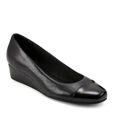 Women's Gracey Round Toe Slip-on Wedge Dress Pumps PD01 $51.48 Shoes