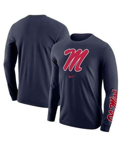 Men's Navy Ole Miss Rebels Team Lockup 2-Hit Long Sleeve T-shirt $18.40 T-Shirts