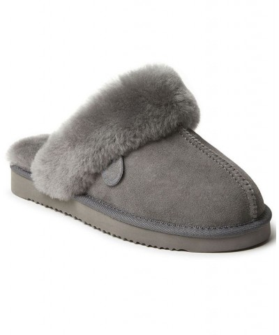 Women's Sydney Shearling Scuff Slippers Gray $40.80 Shoes