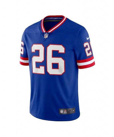 Men's Saquon Barkley Royal New York Giants Classic Vapor Limited Player Jersey $79.90 Jersey