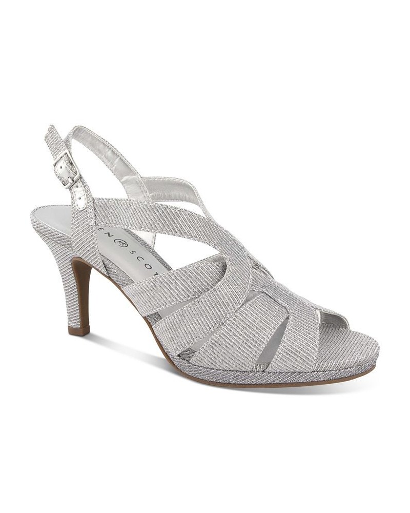 Belindah Slingback Dress Sandals Silver $29.99 Shoes