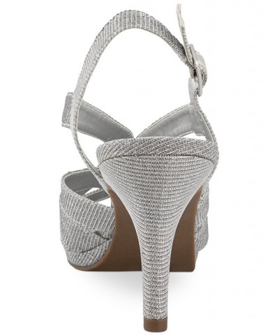 Belindah Slingback Dress Sandals Silver $29.99 Shoes