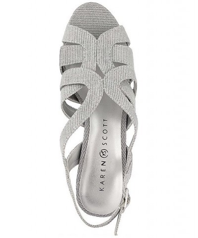 Belindah Slingback Dress Sandals Silver $29.99 Shoes