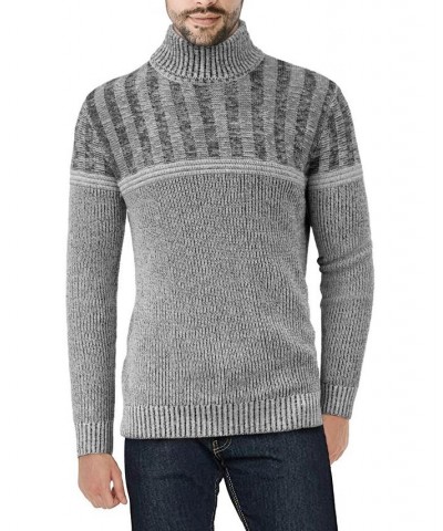 Men's Ribbed Pattern Turtleneck Sweater Tan/Beige $31.90 Sweaters