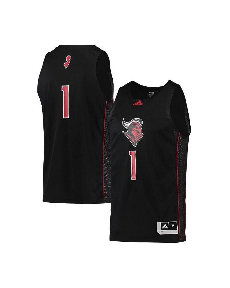 Men's 1 Black Rutgers Scarlet Knights Swingman Basketball Jersey $50.99 Jersey