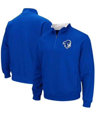 Men's Blue Seton Hall Pirates Tortugas Logo Quarter-Zip Jacket $24.60 Sweatshirt