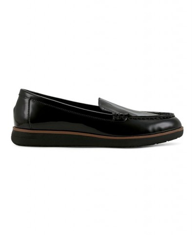 Women's Shutter Pointy Toe Casual Slip-on Loafers Black Suede $49.50 Shoes