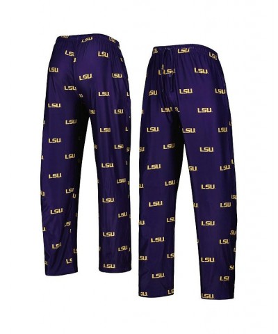 Men's Purple LSU Tigers Logo Flagship Allover Print Pants $21.50 Pants