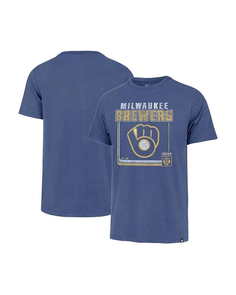 Men's Royal Milwaukee Brewers Borderline Franklin T-shirt $25.19 T-Shirts