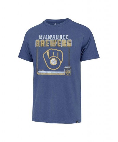 Men's Royal Milwaukee Brewers Borderline Franklin T-shirt $25.19 T-Shirts