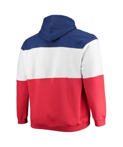 Men's Royal, Red LA Clippers Big and Tall Colorblock Wordmark Pullover Hoodie $24.48 Sweatshirt