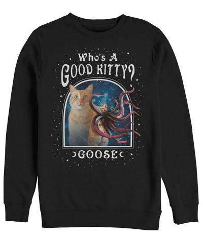 Marvel Men's Captain Marvel Goose the Good Kitty, Crewneck Fleece Black $25.30 Sweatshirt