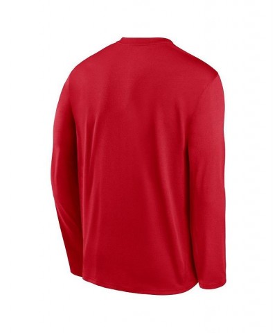 Men's Red Washington Nationals Authentic Collection Team Logo Legend Performance Long Sleeve T-shirt $22.55 T-Shirts