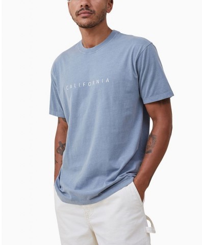 Men's Easy Crew Neck T-shirt Blue $18.89 T-Shirts