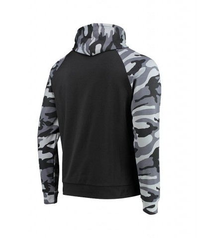 Men's Black Chicago Bears Camo Raglan Pullover Hoodie $39.20 Sweatshirt