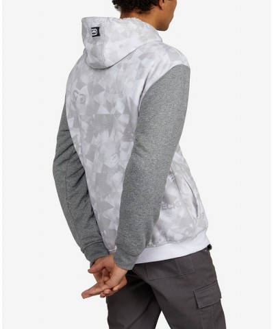 Men's Two-Tone Sherpa Hoodie White $40.18 Sweatshirt