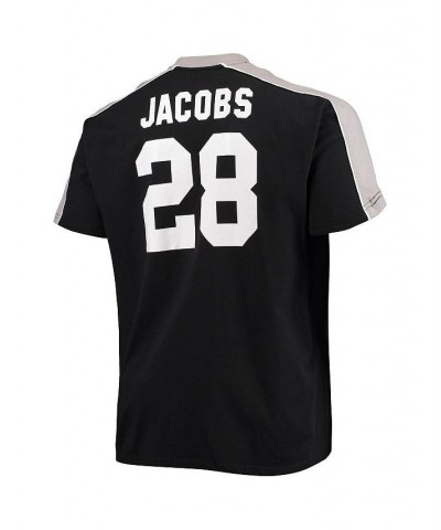 Men's Branded Josh Jacobs Black Las Vegas Raiders Big and Tall Sleeve Panel Player Name and Number T-shirt $26.31 T-Shirts