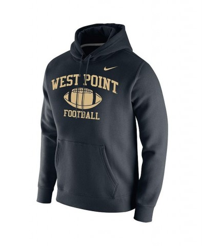 Men's Black Army Black Knights Retro Football Club Fleece Pullover Hoodie $45.04 Sweatshirt