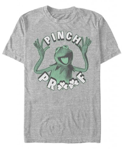 Men's Pinch Proof Kermit Short Sleeve Crew T-shirt Gray $18.19 T-Shirts