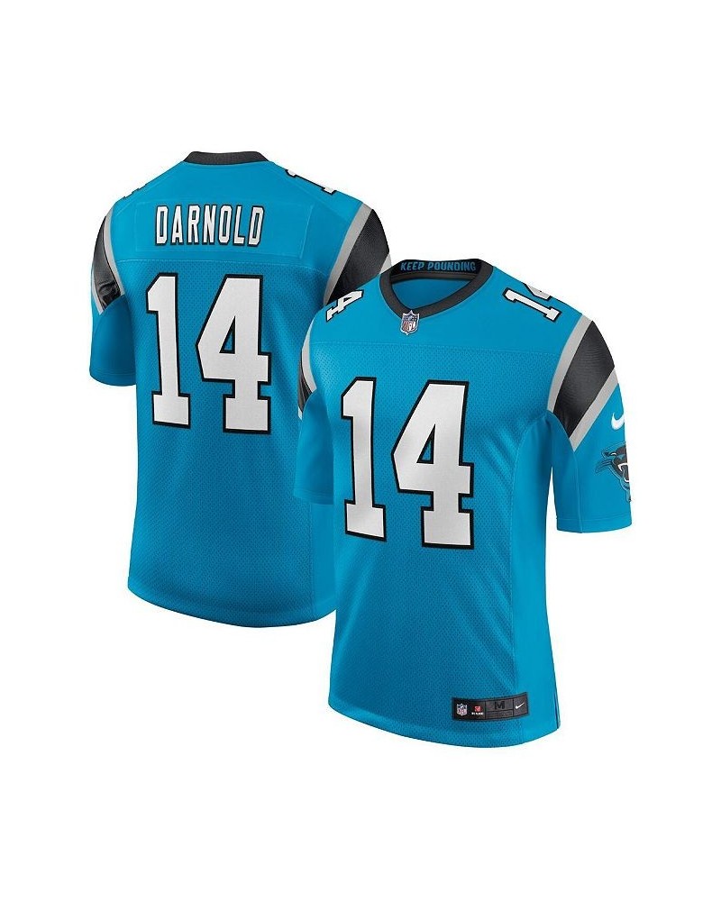 Men's Sam Darnold Blue Carolina Panthers Vapor Limited Jersey $59.50 Jersey