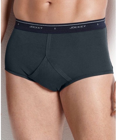 Men's Big Man Classic Full-Rise Briefs 2-Pack Black $11.71 Underwear